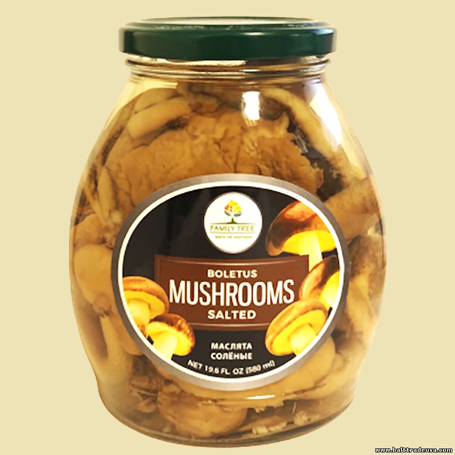 Salted Boletus Luteus Mushrooms