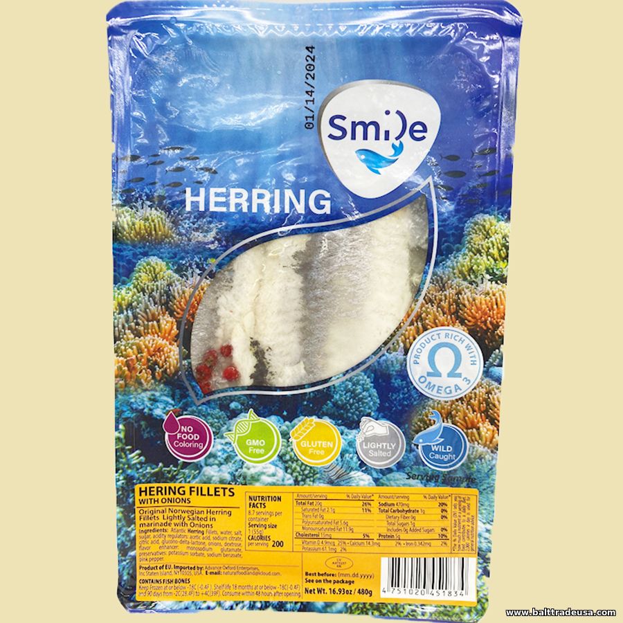 Classic Herring Fillets Marinated W/Onion 